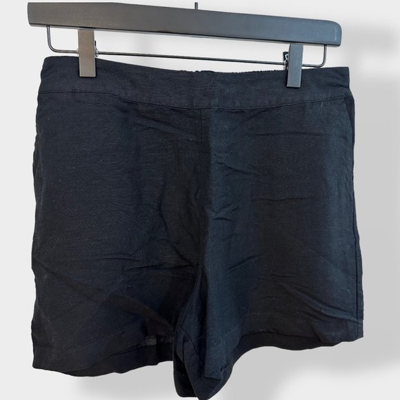 a new day Pants - A New Day Black Pull On Linen Shorts S